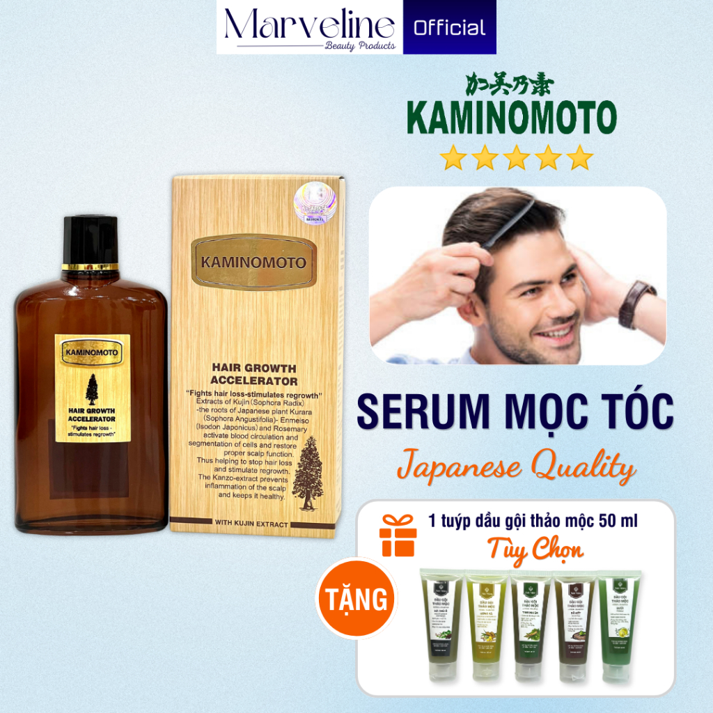 [Công nghệ mới] Tinh chất kích mọc tóc, ngăn rụng tóc cho Nhật Bản Kaminomoto Hair Growth Accelerator