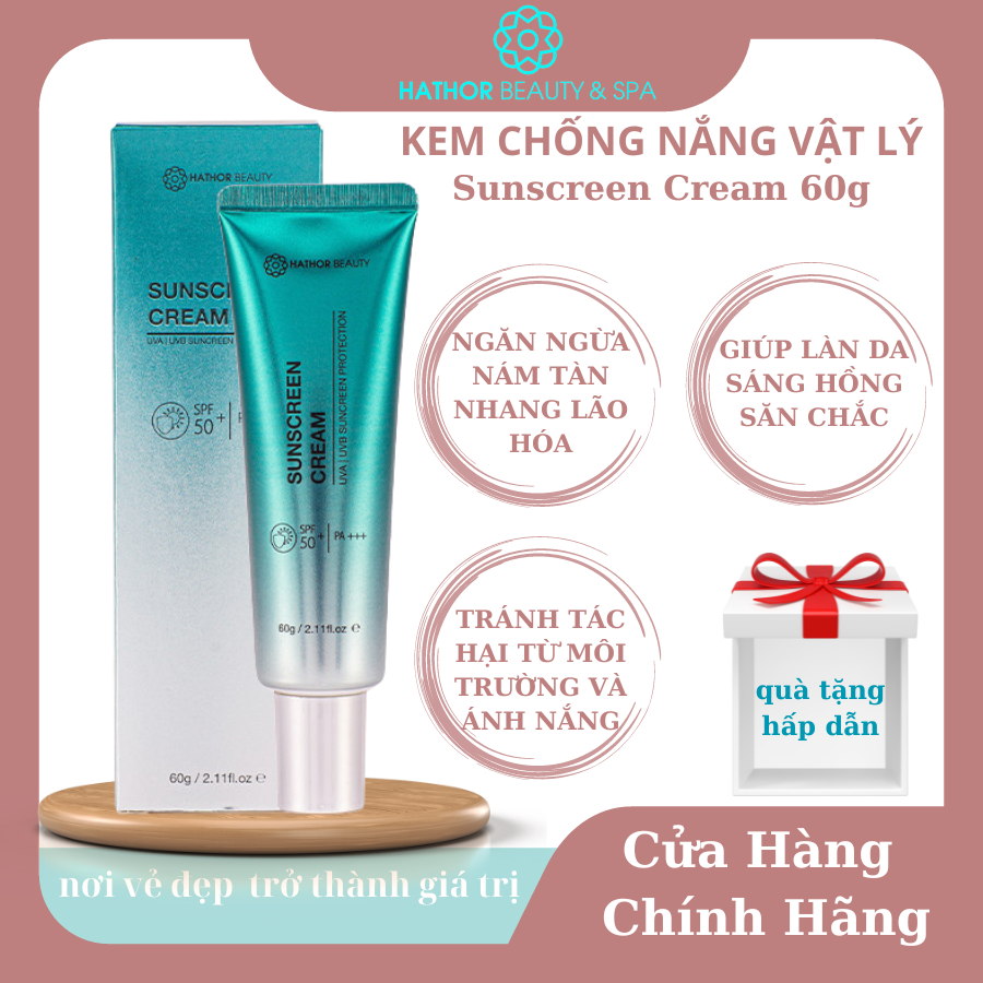 Kem Chống Nắng Hathor Beauty Kiềm Dầu Bảo Vệ Hoàn Hảo,Tránh Tác Hại Tia UV Sunscreen 60gr - [Chính Hãng]