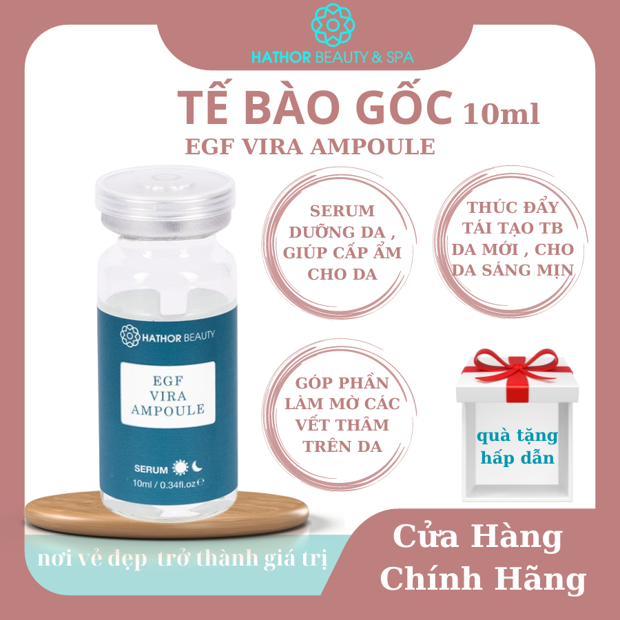 Serum Phục Hồi Hathor Beauty Dưỡng Da Chuyên Sâu,Làm Mờ Thâm Toàn Diện EGF Vira Ampoule 10ml -[Chính Hãng]