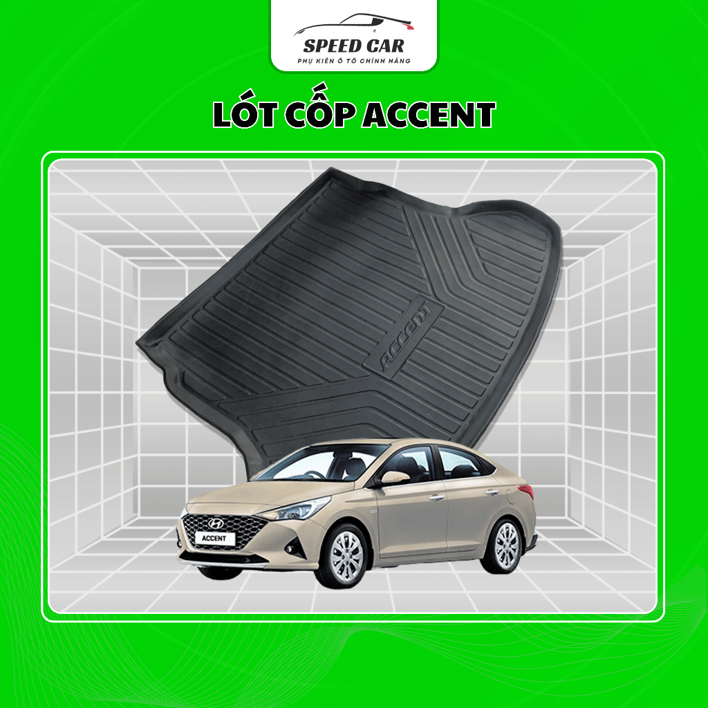 Lót cốp nhựa xe ACCENT đời 2018 đến 2023 chính hãng SPEEDCAR, chất liệu nhựa dẻo cao cấp không mùi dễ vệ sinh LC-HY001