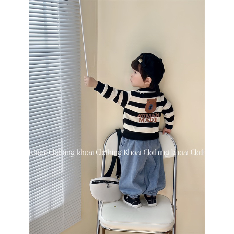 Áo hoodie sọc human made