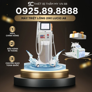 Máy laser xóa xăm - triệt lông lucio a8 2in1 mới nhất | hàng chính hãng