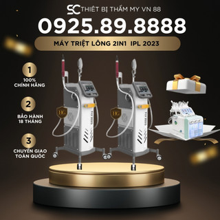 Máy triệt lông trẻ hóa dpl 2in1 laser xóa xăm nám tàn nhang