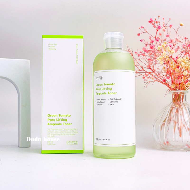 Toner Cà Chua Xanh GREEN TOMATO PORE LIFTING AMPOULE TONER SUNGBOON 350ML