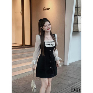 ĐẦM NHUNG TAY VOAN NƠ BIGSIZE THIÊN BÌNH 60-95kg