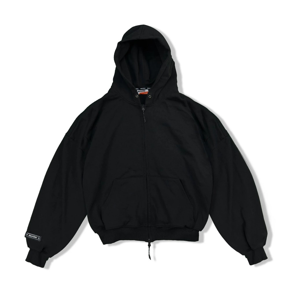 Áo hoodie zip " BLANK " / BLVCK - Nỉ chân cua, form boxy, unisex.