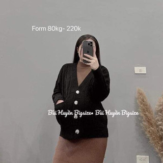 Áo khoác len cadigan nữ sọc hàng QC loại 1form rộng phong cách Hàn Quốc