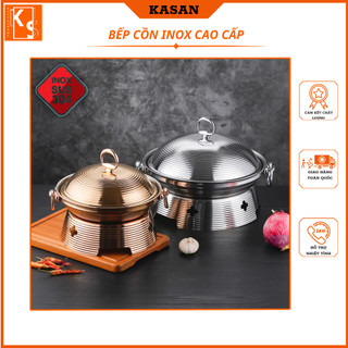 Bộ bếp cồn inox 304, bếp cồn kiểu Trung Hoa, bộ đồ ăn Lẩu, Soup khách sạn, hàng cao cấp đủ size.