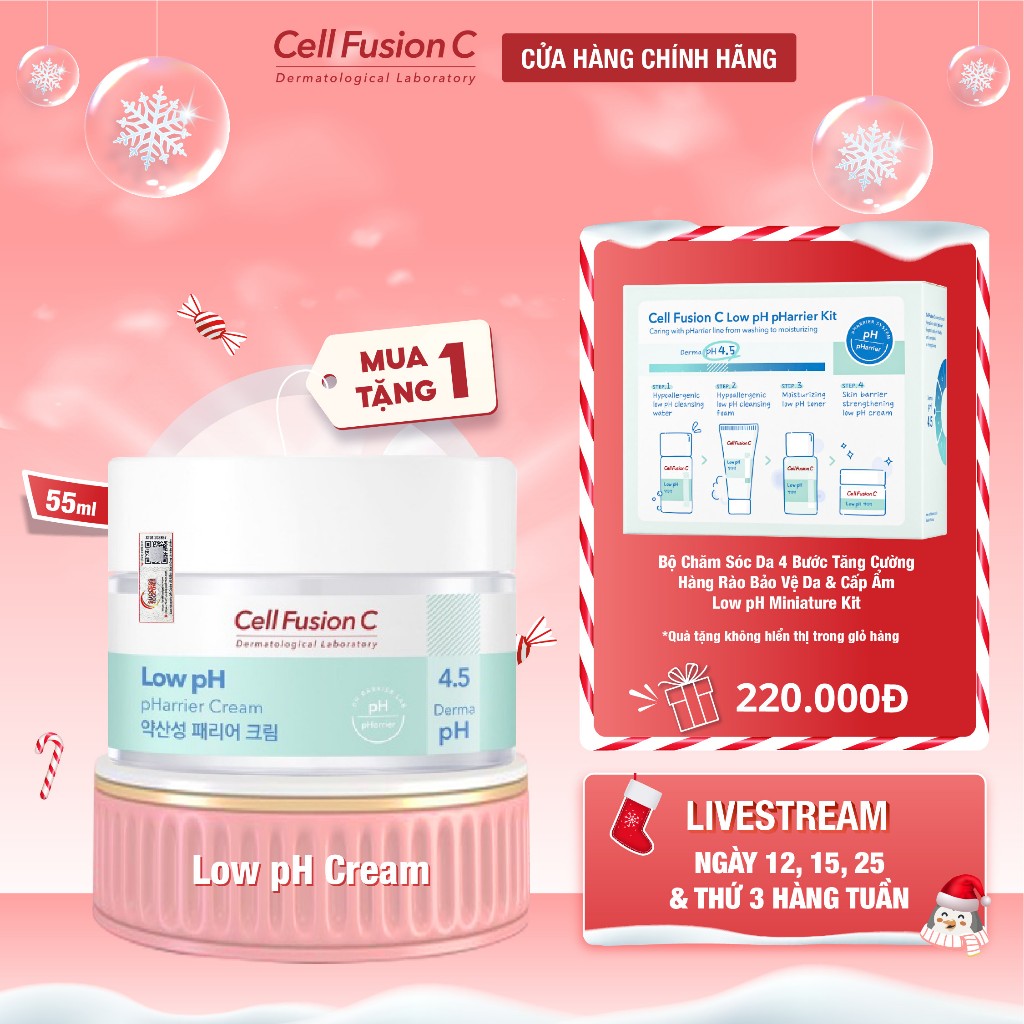 Kem Dưỡng Cấp Ẩm, Tăng Cường Hàng Rào Bảo Vệ Da Cell Fusion C Low pH pHarrier Cream (55ml)