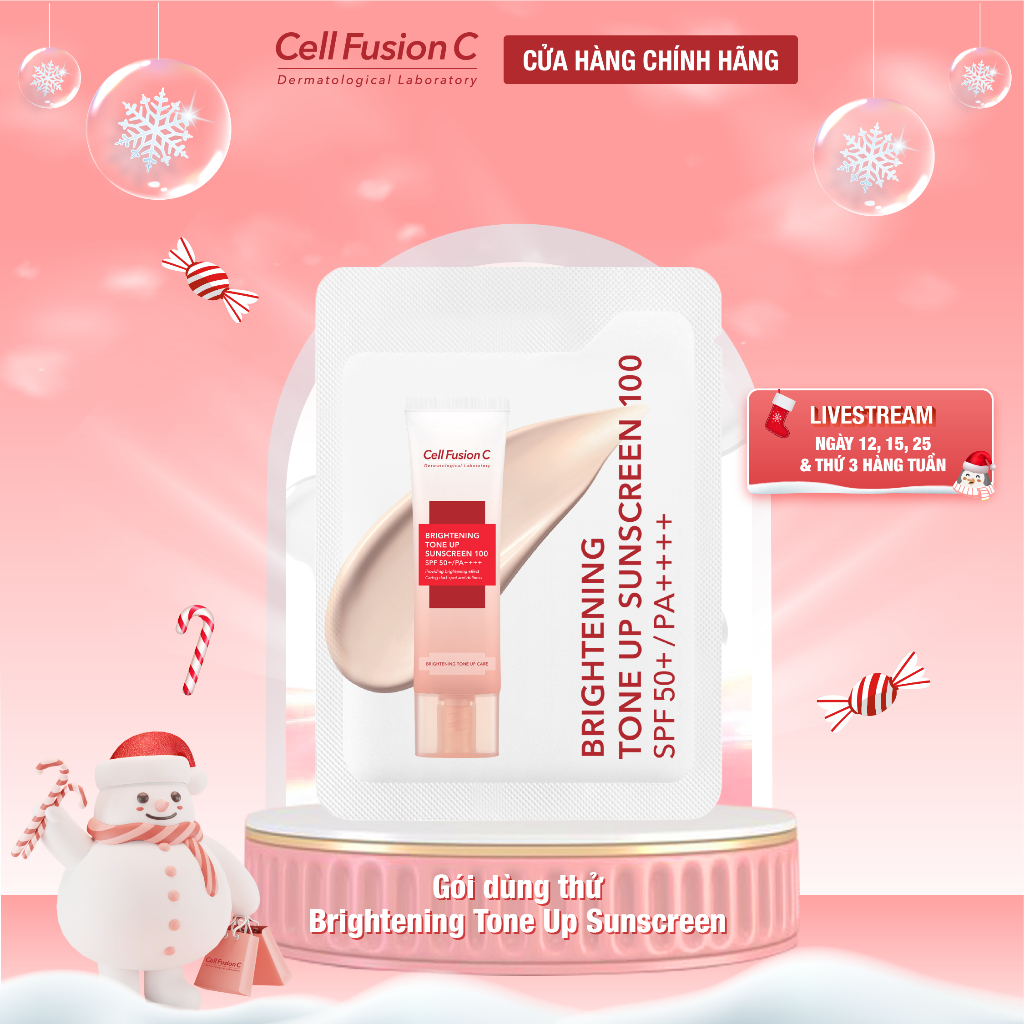 Kem Chống Nắng Nâng Tông & Dưỡng Trắng Cell Fusion C Brightening Tone Up Sunscreen 100 SPF50+/PA+++