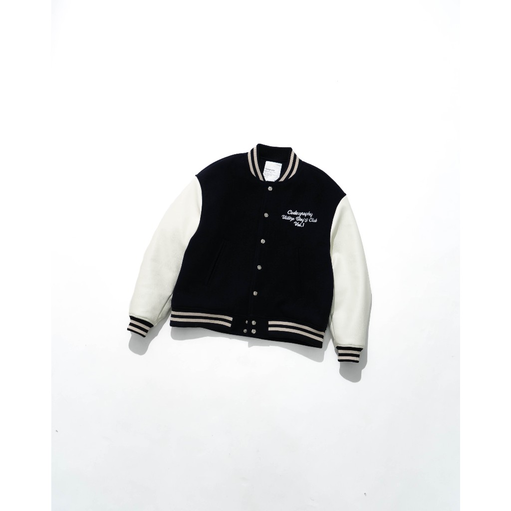 ÁO KHOÁC VARSITY CODE:GRA.PHY LEATHER COLOR MATCHING WOOL