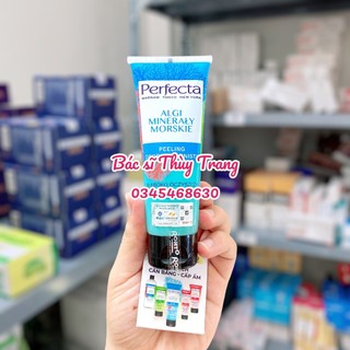 Tẩy tế bào chết chiết xuất tảo biển cho da dầu, da hỗn hợp PERFECTA Algi Mineraly Morskie Peeling Drobnoziarnisty - 75ml