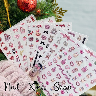 Sticker nail hình cartoon cute - Phụ kiện nail hot