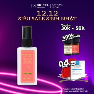 Xịt Thơm Toàn Thân Body Mist Dionel Secret Love Multi Body Mist Romantic Rose 80ml