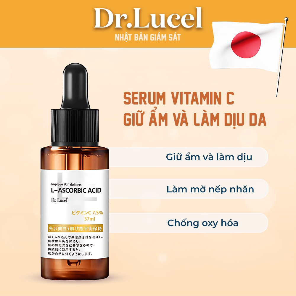 Serum Vitamin C Dr.Lucel dưỡng trắng da, cấp ẩm và làm đều màu da hiệu quả