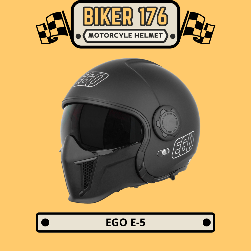 Mũ bảo hiểm Fullface EGO E5 - Có thể tùy biến nhiều kiểu nón khác nhau - BIKER 176 - Mũ bảo hiểm Vũng Tàu