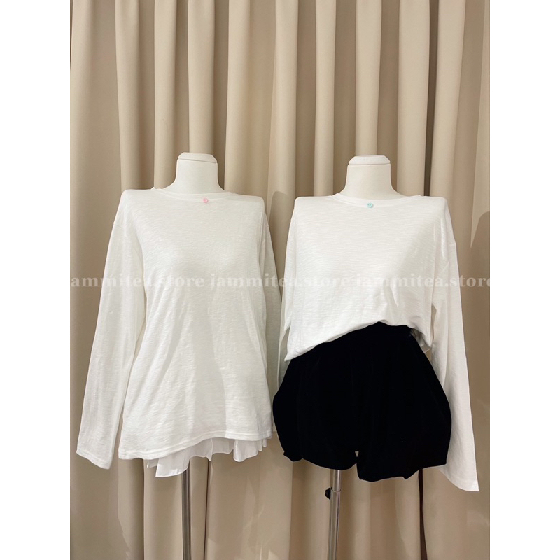 Candy top- áo thun tay dài đính hoa nhà Iammitea