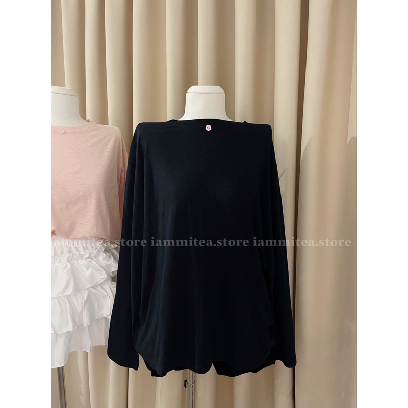 Candy top- áo thun tay dài đính hoa nhà Iammitea