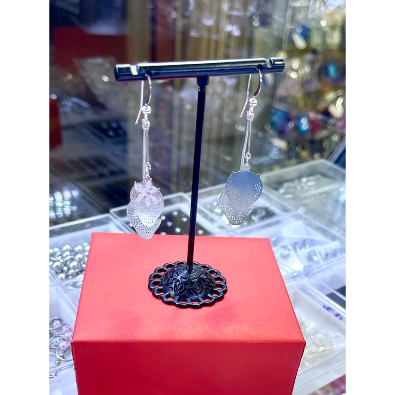 1 đôi Hoa tai bông tai nữ thời trang mẫu móc dâu tây xinh xinh phụ kiện thời trang nữ