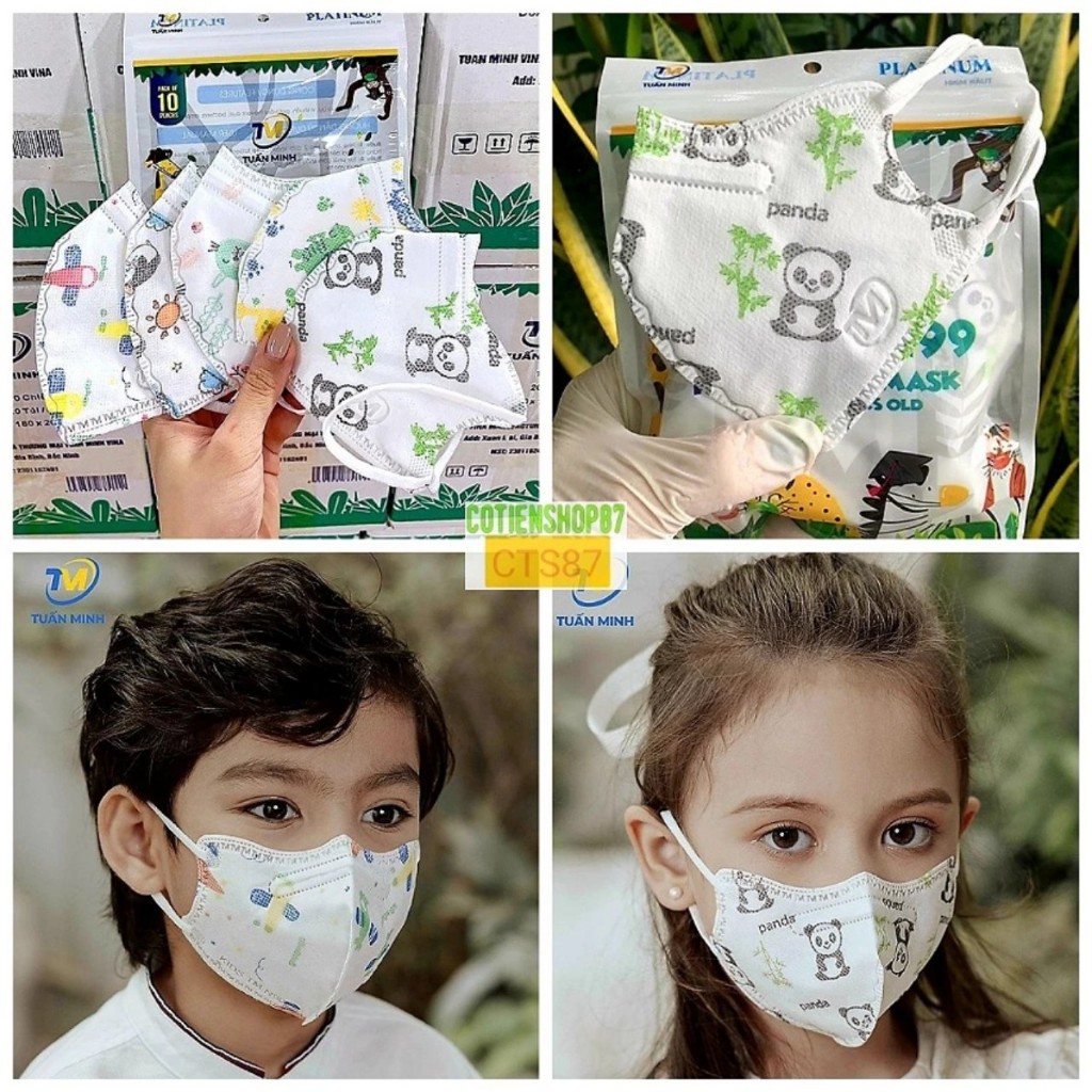 Set 50 Cái Khẩu Trang 6D Mặt trời bé con Cho Bé Từ 5-12 Tuổi