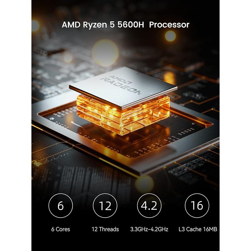 Mini PC AMD UM560xt, Mini PC MinisForum UM560 xt, venus series, AMD Ryzen 5600H, NUC miniforum UM560,máy tính mini AMD