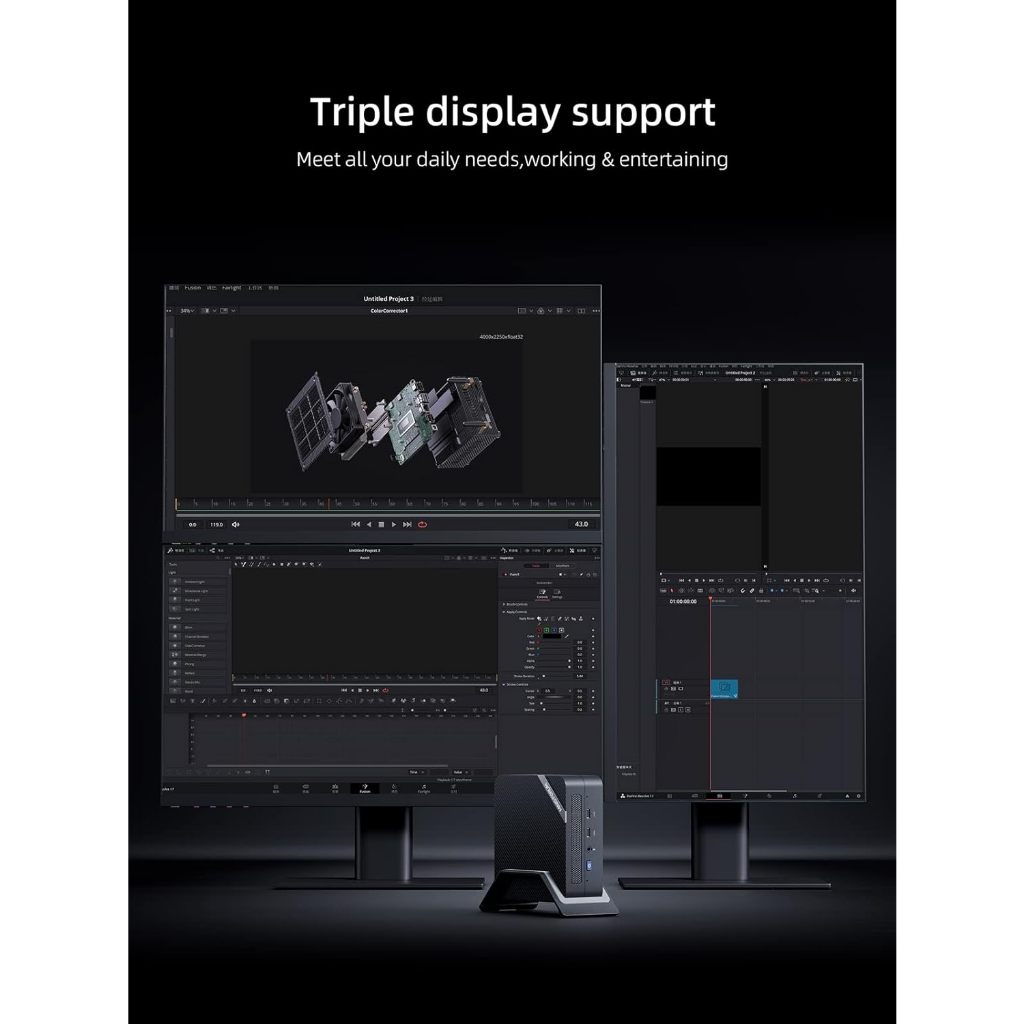 Mini PC AMD UM560xt, Mini PC MinisForum UM560 xt, venus series, AMD Ryzen 5600H, NUC miniforum UM560,máy tính mini AMD