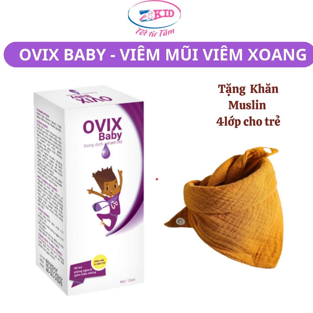 Xịt Mũi Trẻ Em Ovix_20ml Chứa Nano Ag+ Hỗ Trợ Giảm Viêm Mũi, Làm Sạch Chất Nhầy