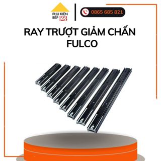 Ray trượt ngăn kéo 3 tầng giảm chấn sơn tĩnh điện, Thanh trượt hốc tủ kéo