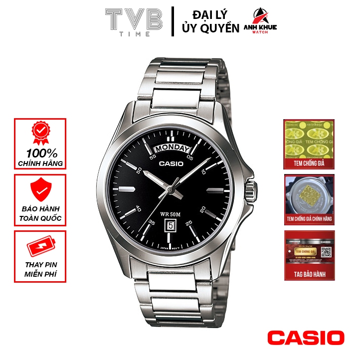 Đồng hồ nam dây kim loại Casio chính hãng MTP-1370D-1A1VDF (39mm)