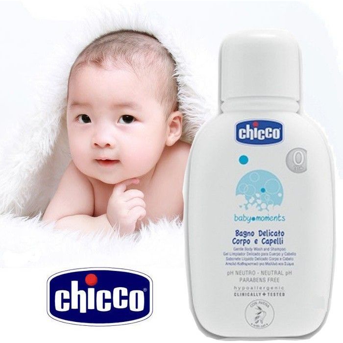 Sữa tắm gội chiết xuất Yến mạch 0M+ Chicco chai du lịch 50ml cho bé - Hàng chính hãng