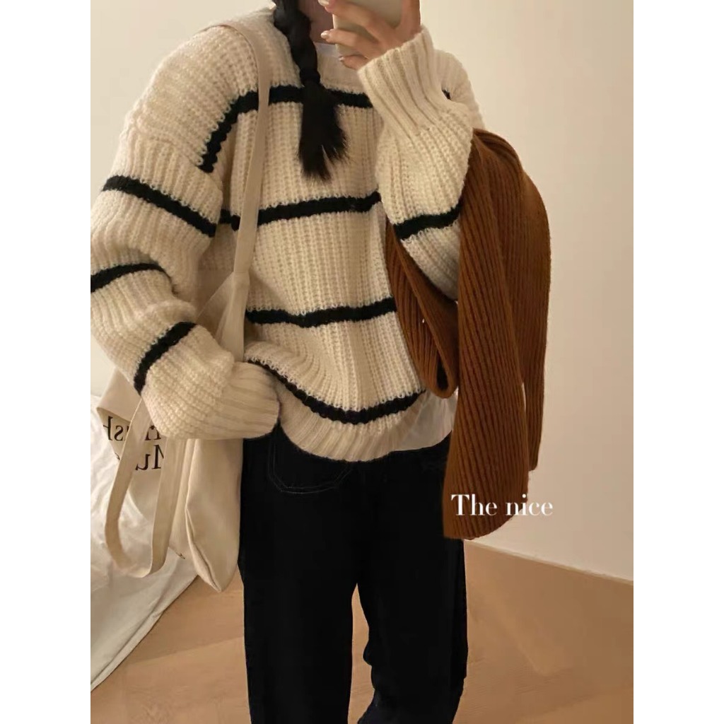 Áo Len kẻ ngang  - MIDISTORE