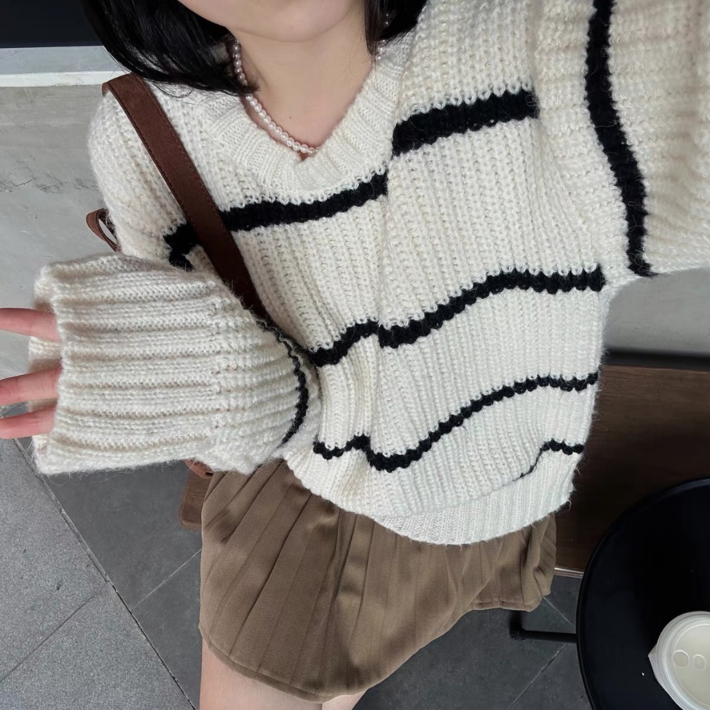 Áo Len kẻ ngang  - MIDISTORE