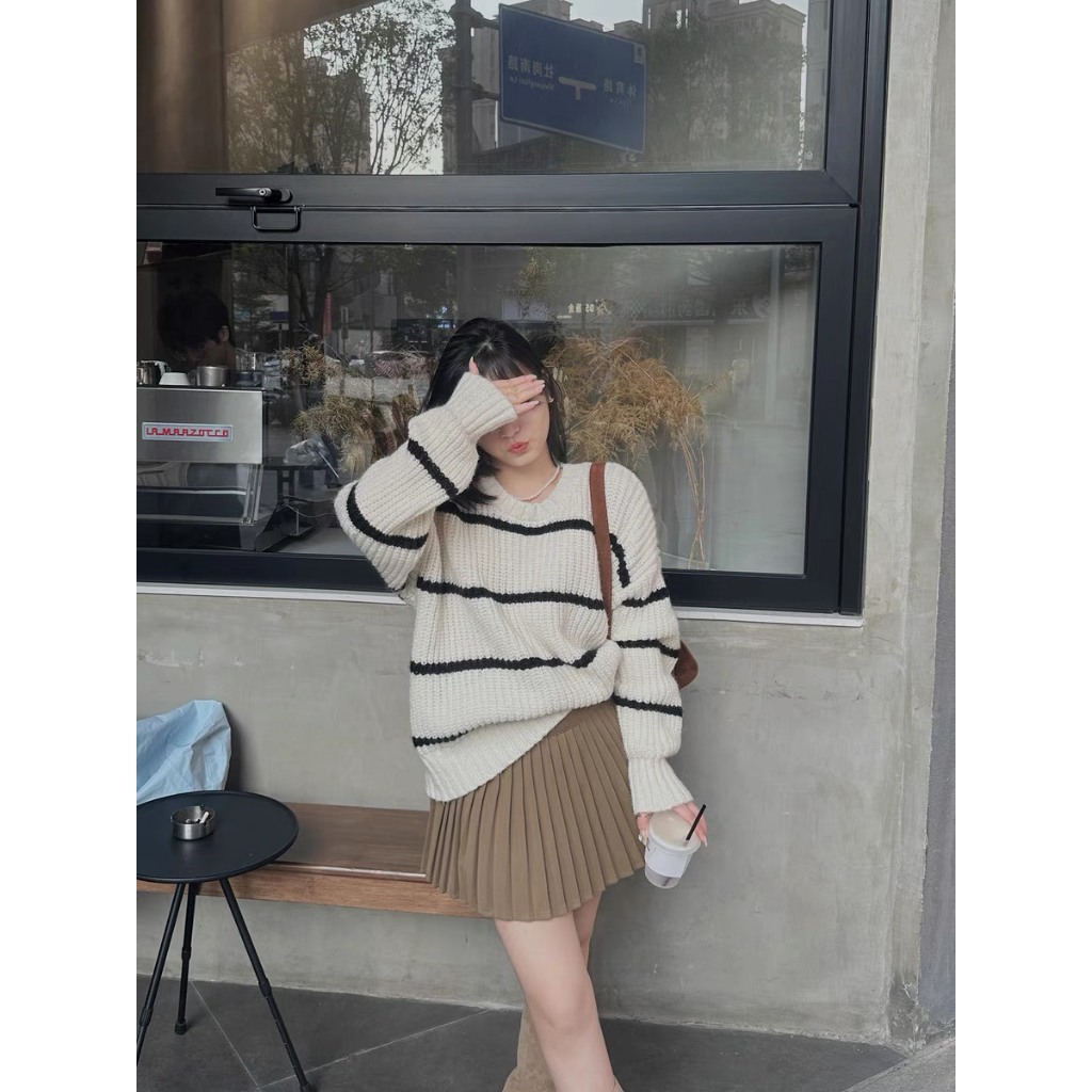 Áo Len kẻ ngang  - MIDISTORE
