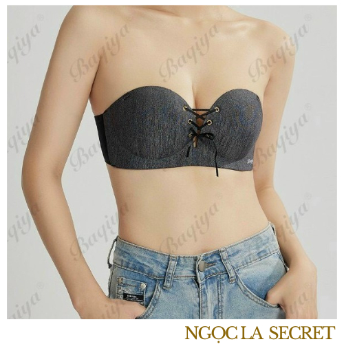  Áo lót cúp ngực Nữ dây rút ko gọng đệm bàn tay chống tụt BAQIYA DK95 