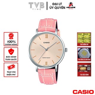 Đồng hồ nữ dây da Casio chính hãng LTP-VT01L-4BUDF (34mm)