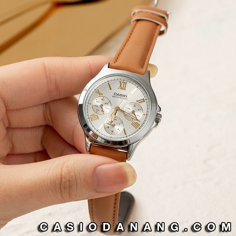 Đồng hồ nữ dây da Casio chính hãng Anh Khuê LTP-V300L-7A2UDF