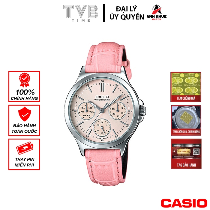 Đồng hồ nữ dây da Casio chính hãng LTP-V300L-4AUDF (33mm)