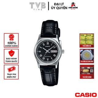 Đồng hồ nữ dây da casio chính hãng anh khuê ltp-v006l-1budf