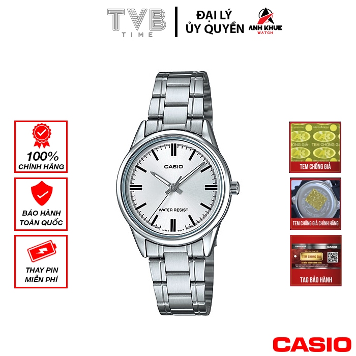 Đồng hồ nữ dây kim loại Casio chính hãng LTP-V005D-7AUDF (28mm)