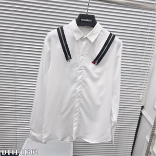 Áo sơ mi DG có 2 khoá dọc 2 bên vai, Áo sơ mi nam nữ phong cách Hàn Quốc cực chất hottrend 2024