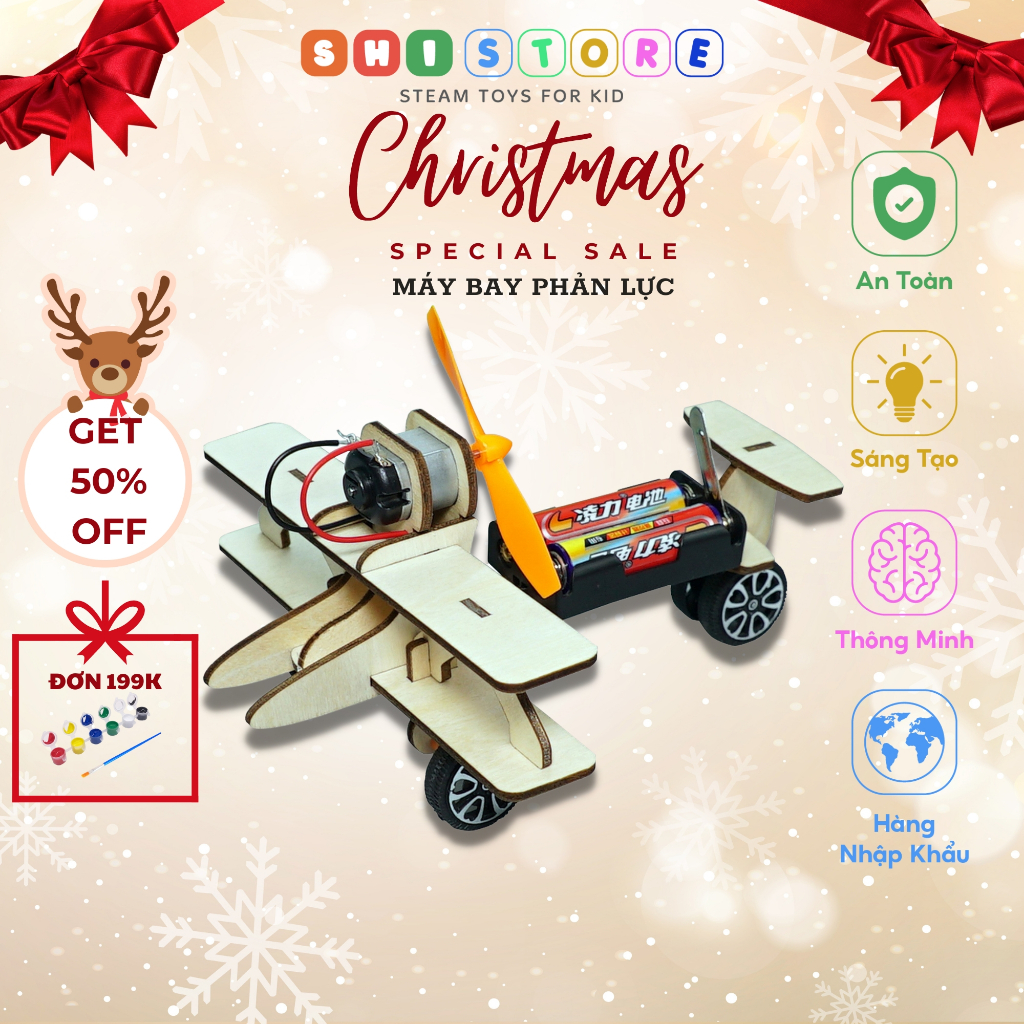 Đồ Chơi STEM, Mô Hình Máy Bay Phản Lực, Đồ Chơi Thông Minh