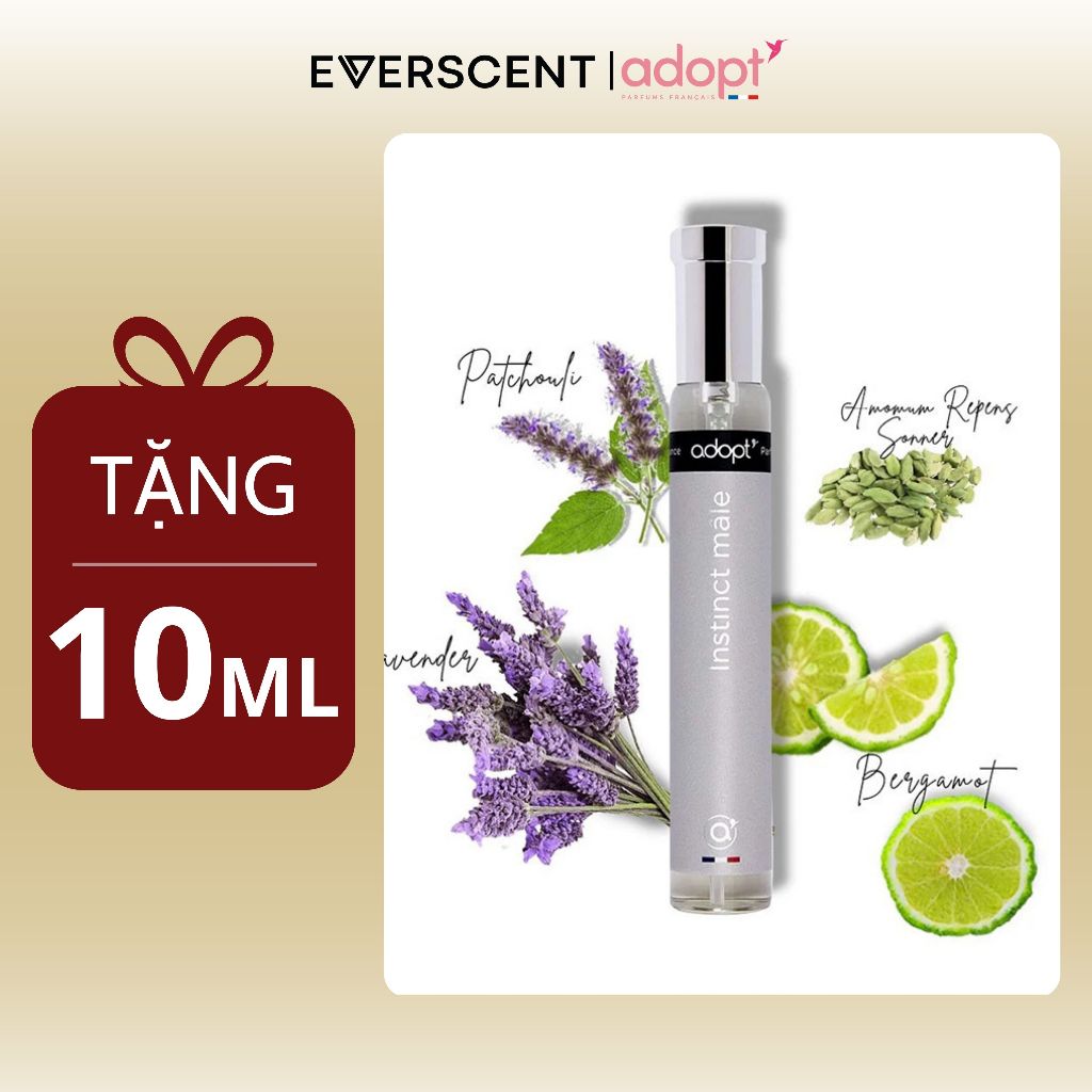 Adopt' Nước Hoa Nam 30ml Instinct Mâle Lãng Tử, Trưởng Thành + Everscent Thiết Kế, Nhiều Mùi, Thơm Lâu