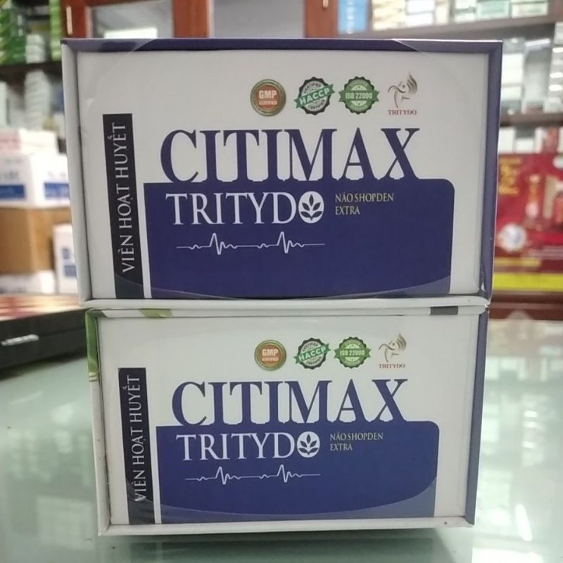 Viên hoạt huyết Citimax Tritydo não Shopden Extra hỗ trợ tăng cường tuần hoàn máu não ngày dùng 1 viên