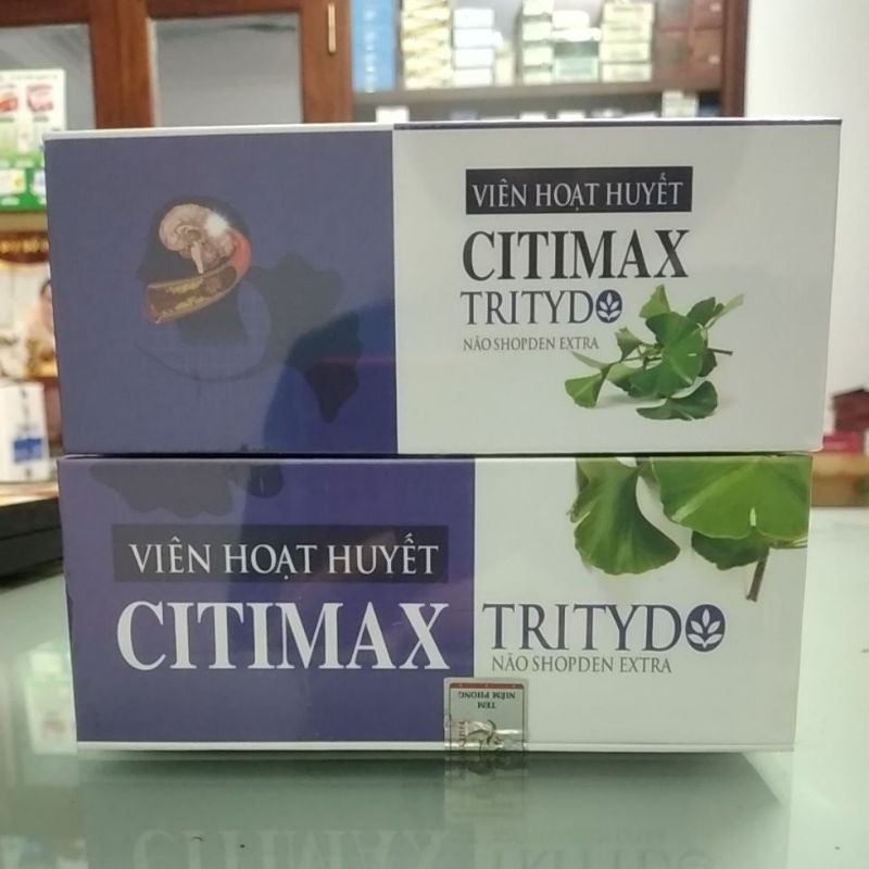 Viên hoạt huyết Citimax Tritydo não Shopden Extra hỗ trợ tăng cường tuần hoàn máu não ngày dùng 1 viên