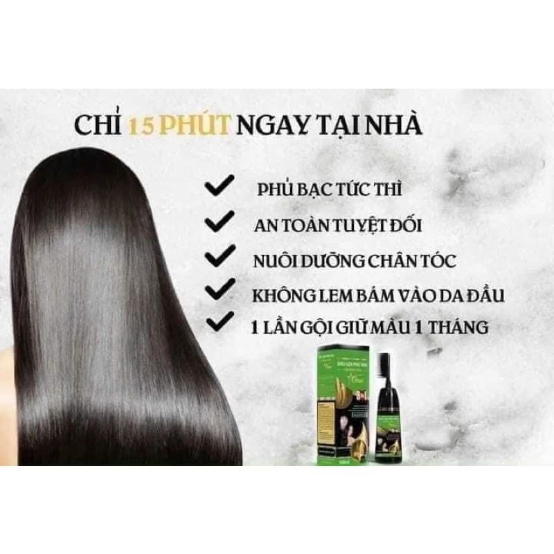 [Chính hãng]Dầu gội phủ bạc 3in1 trường thọ