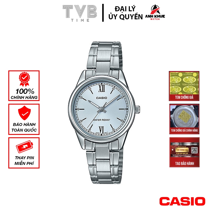 Đồng hồ nữ dây kim loại Casio chính hãng LTP-V005D-2B3UDF (28mm)