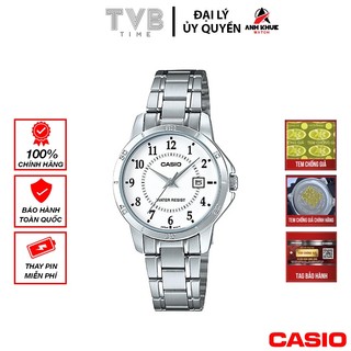 Đồng hồ nữ dây kim loại casio chính hãng ltp-v004d-7budf