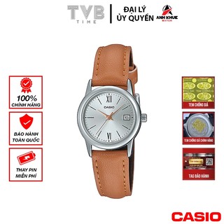 Đồng hồ nữ dây da casio chính hãng ltp-v002l-7b3udf