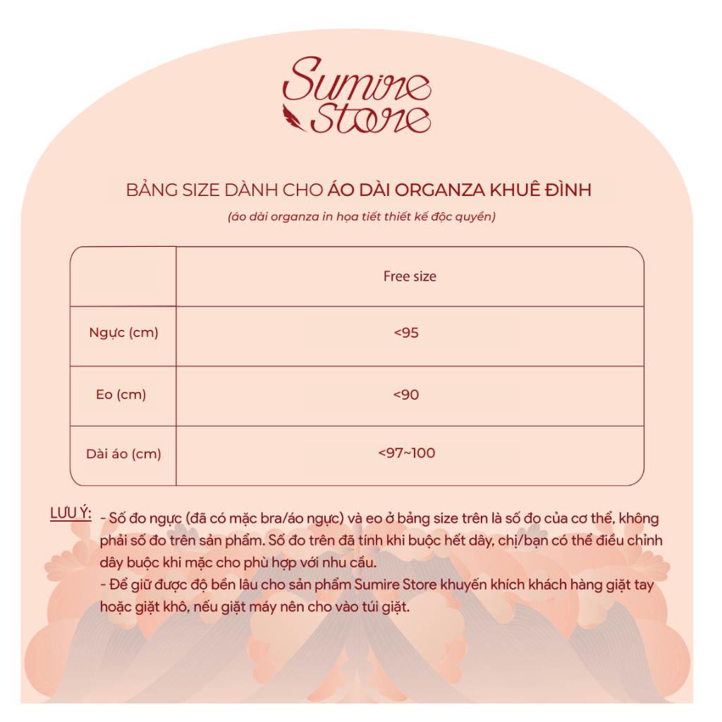 Sumire Store Áo dài Organza Khuê Đình - Hồng ửng cam - Freesize