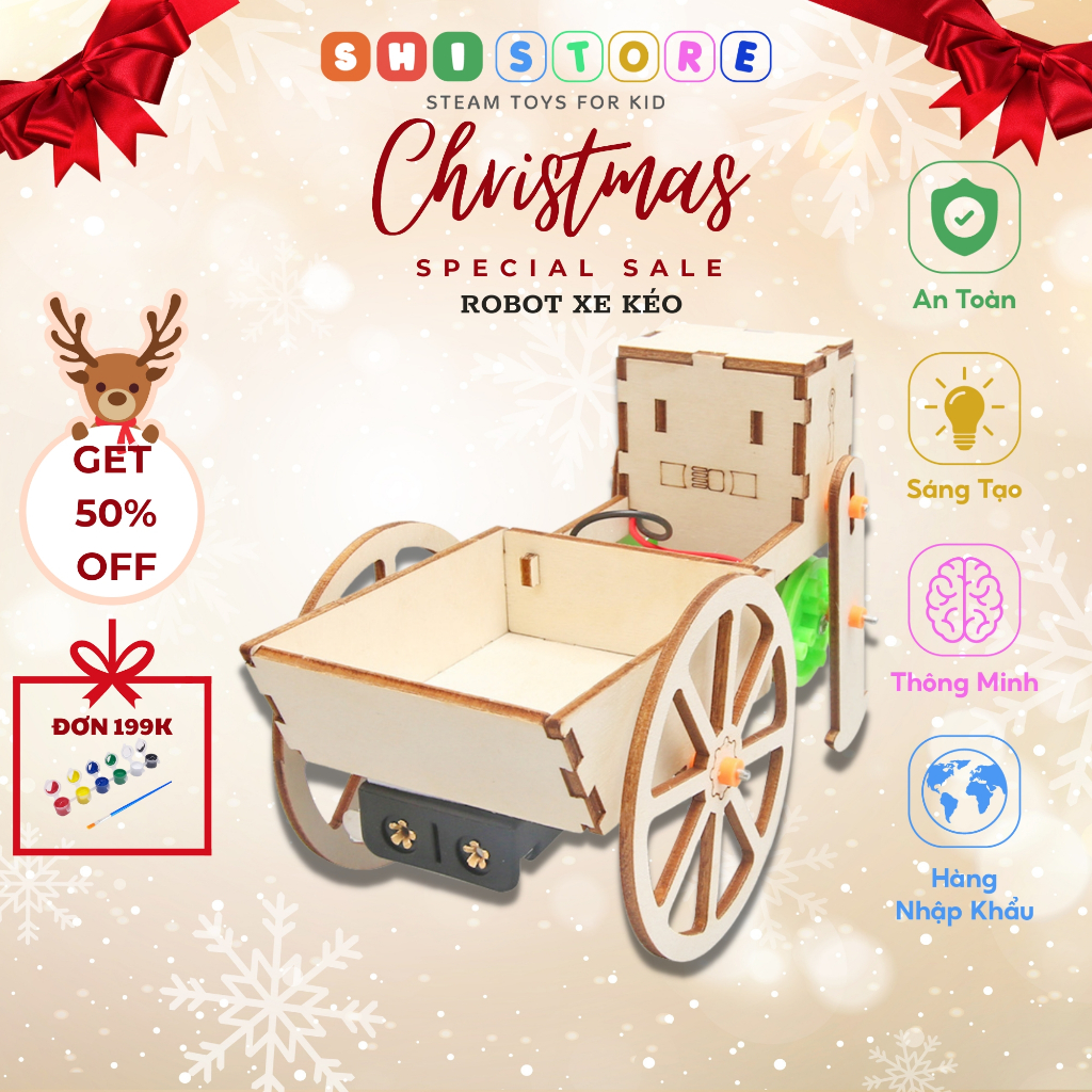 Đồ Chơi STEM, Robot Máy Kéo, Đồ Chơi Thông Minh